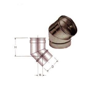 Curva 45° AISI 304