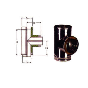 Raccordo a T90° doppia parete