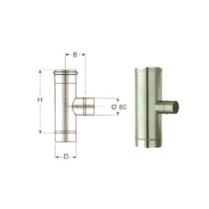 Raccordo a T90° RIDOTTO AISI 304